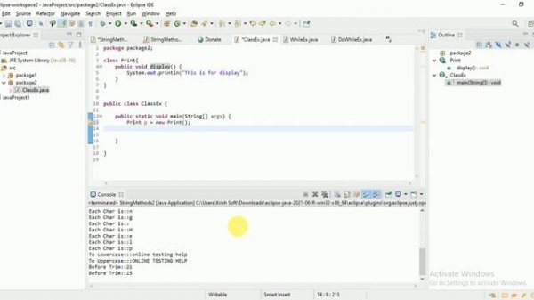 Java - Class, Object and Method