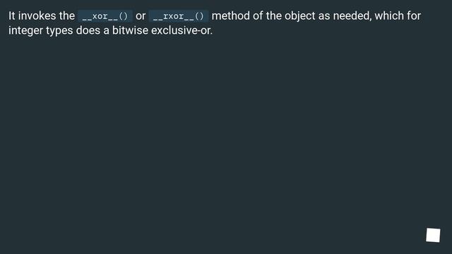 What does the caret (^) operator do? смотреть онлайн