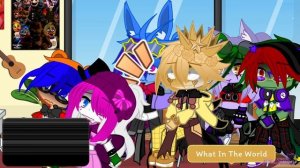 Security Breach Reacts To The FNAF SB: DLC Trailer (Fan Made) | FNAF | (Gacha Club)
