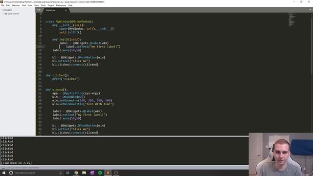PyQt5 Tutorial - Buttons and Events (Signals) смотреть онлайн