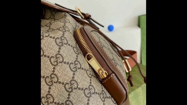 GUCCI Interlocking G Supreme Backpack in Beige-B-GUC-SUP-BR смотреть онлайн