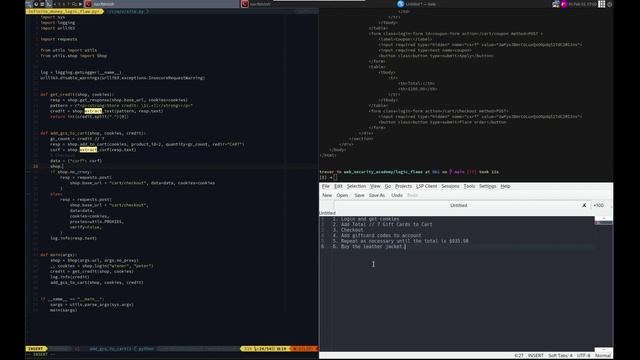 Web Security Academy | Logic Flaws | 10 - Infinite Money Logic Flaw смотреть онлайн