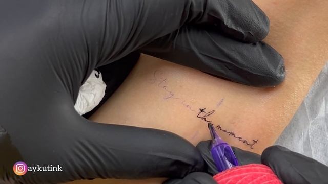 How To Make  Fine Line Tattoo Time Lapse