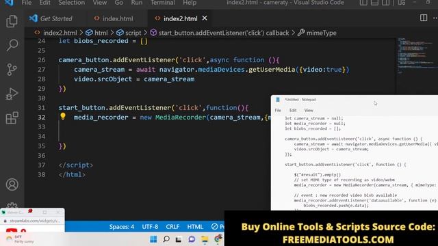 Javascript WebRTC Project to Record Videos Through Webcam and Display Download Links in HTML5 Table смотреть онлайн