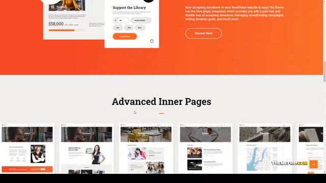 Scientia Public Library and Book Store Education WordPress Theme book media library Noa смотреть онлайн