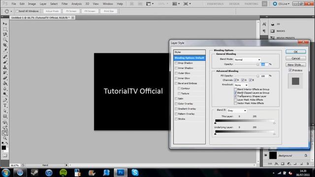 How To Use An Outer Glow To Create A Background For Text In Photoshop CS5 | TutorialTVOfficial смотреть онлайн