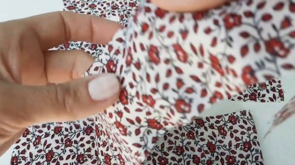 Summer dress for Barbie from fabric rectangles / Летнее платье для Барби  из прямоугольников ткани