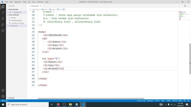 12 - Sıralı ve Sırasız Listeler | UL ve OL Etiketleri | HTML Dersleri смотреть онлайн