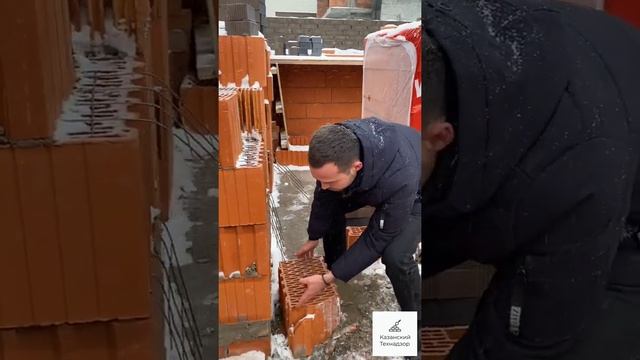 Перевязка внутренних и наружных несущих стен у блоков Porotherm смотреть онлайн