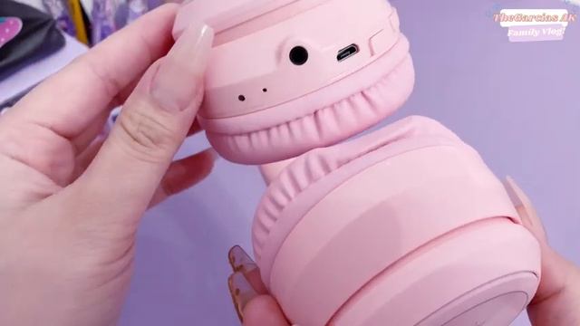 UNBOXING ONITOON B90 CAT EARS WITH LED LIGHT HEADPHONE | TheGarciasAK смотреть онлайн