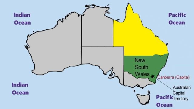 States And Territories Of Australia/Provinces Of Australia/Australia Political & Administrative Map