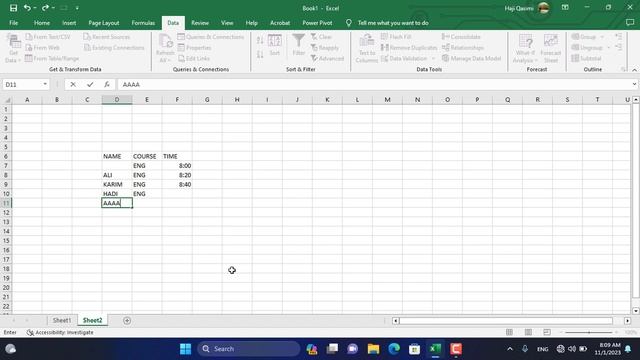 آموزش برنامه اکسل درس 14 Excel program learning Data menu Data Validation for Details смотреть онлайн