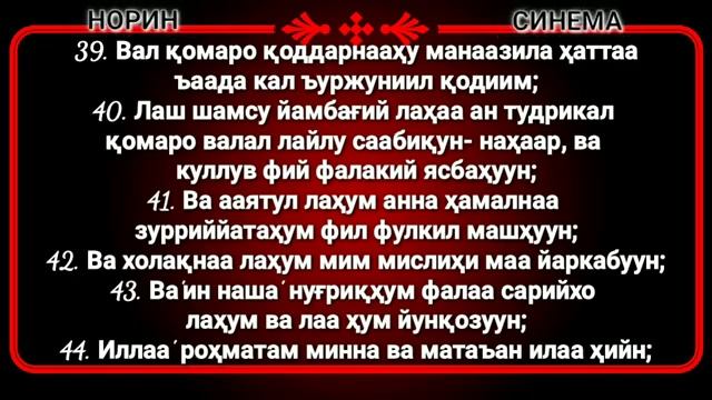 Ясин сураси Yasin Surasi Сураи Ёсин #ислом