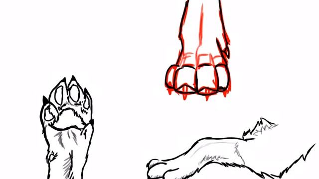 Тренируюсь рисовать лапки волка :) ( по поводу аск, я отвечу в коммах, видео не получилось сделать смотреть онлайн