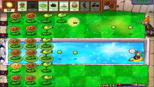 Plants vs. Zombies Walkthrough Part 23 Level 3-6 смотреть онлайн