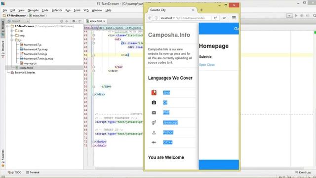 Framework 7 Hybrid Apps Ep.04 : Swipeable Side Panels - With ListViews смотреть онлайн