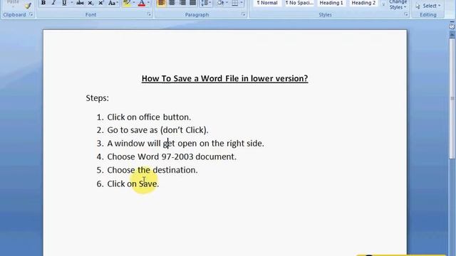 How to Save a Microsoft Word / Excel / PowerPoint File in a Lower Version смотреть онлайн
