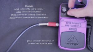 Behringer - OD300 Overdrive Distortion - Demo