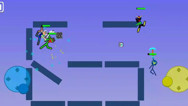 Космо Нет гравитации рыцарь и космонавт сражются в игре :Stickam Duelist смотреть онлайн