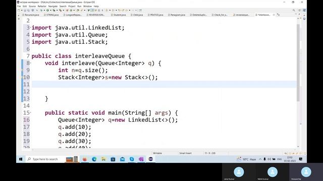 Interleave the first half of the queue with second half part 4 смотреть онлайн