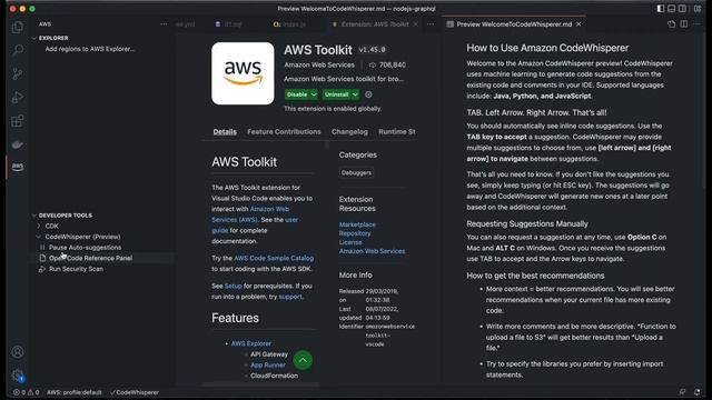 AWS CodeWhisperer Setting Up For Visual Studio Code смотреть онлайн