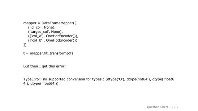 Pandas : How to use the output from OneHotEncoder in sklearn? смотреть онлайн