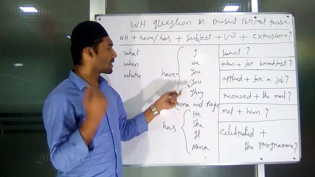 Spoken English:- 34. WH question and answer with what, when and where in present perfect tense. смотреть онлайн