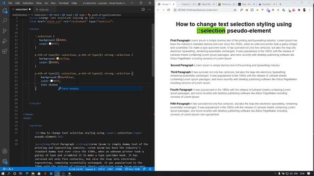 Learn how to change text selection styling using ::selection pseudo-element | FrontEnd Board смотреть онлайн