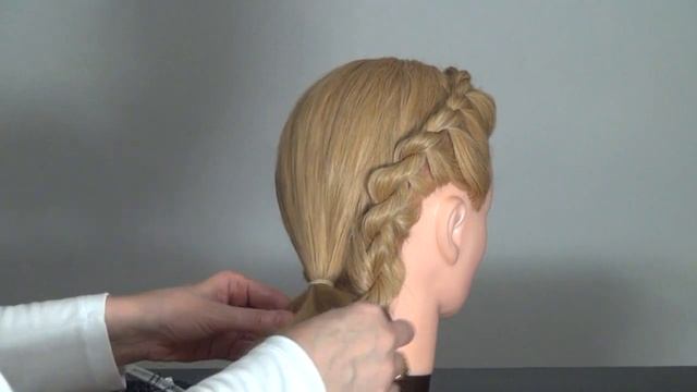 Прическа на длинные волосы из жгутов. Hairstyle for long hair смотреть онлайн