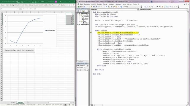 168. Excel-VBA: Diagramme über ein Makro einfügen und mit Daten bestücken смотреть онлайн