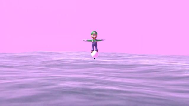 Luigi Floating On An Egg Over The Ocean смотреть онлайн