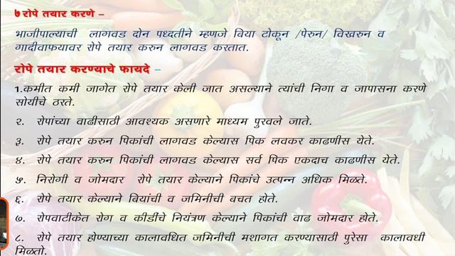 यशस्वी भाजीपाला लागवडीसाठी आवश्यक बाबी / मार्गदर्शक तत्त्वे смотреть онлайн