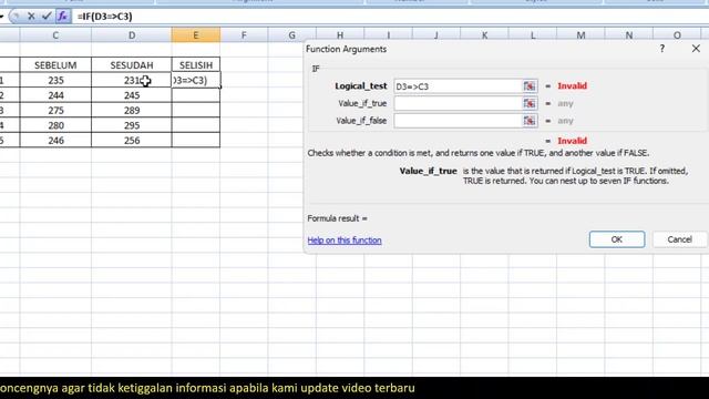 Rumus Cara Mencari atau Menghitung Selisih Angka di Excel смотреть онлайн