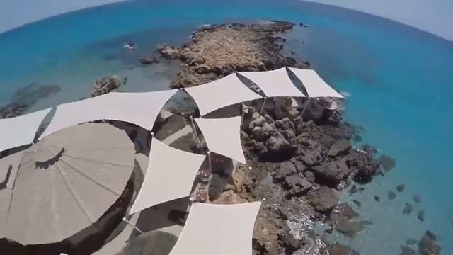 Kelibia captured by drone above Mansoura restaurant HD смотреть онлайн