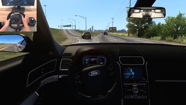 American truck simulator | Ford Explorer Platinum 2019 [Steering Wheel POV] смотреть онлайн