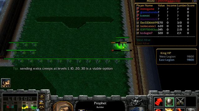 Warcraft III Chơi Legion Td Mega 4.1x20 Mode Phac 800ic Out7 +100