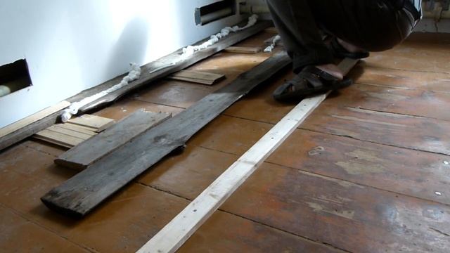 (Не для слабонервных) Как выровнять старый деревянный пол под ламинат смотреть онлайн