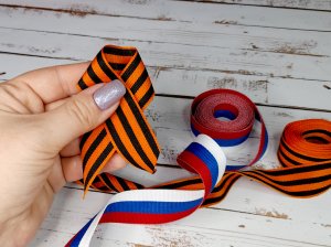 БРОШЬ Георгиевская лента к 9 мая своими руками Мастер-класс