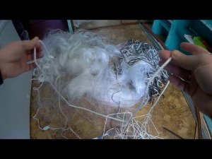 Сплавная сеть для рыбалки, последние приготовления, Как правильно привязать  уши на сплавную сеть