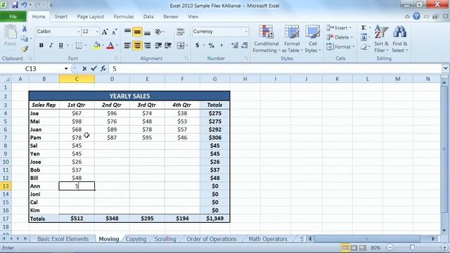 Microsoft Excel 2010 Tutorial: Entering Information into Single Cells | K Alliance смотреть онлайн