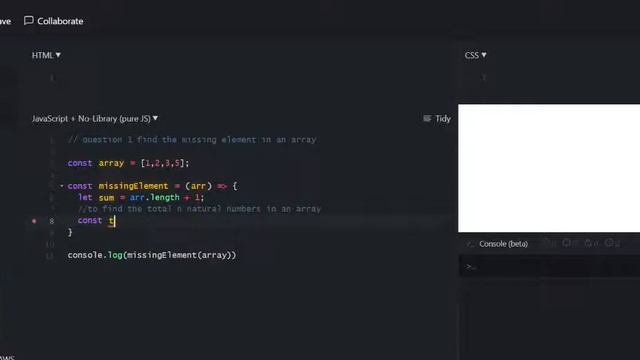 How to Find the Missing number or numbers in an Array In JavaScript смотреть онлайн