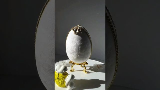 Пасхальное яйцо в бархате #пасхальноеяйцосвоимируками#easterdecordiy#easter2022#бархатноеяйцо