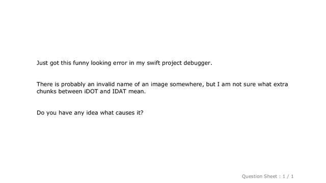 iOS : Error: ImageIO: PNG invalid PNG file: extra chunks between iDOT and IDAT смотреть онлайн