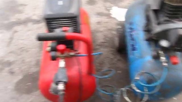 Красим авто двумя одноцилиндровыми компрессорами смотреть онлайн