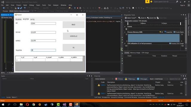 Sql bağlantılı Visual Studio ile "Telefon Satış Bayi Programı Test" смотреть онлайн