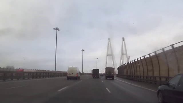 Санкт-Петербург. Обуховский вантовый мост через Неву. смотреть онлайн