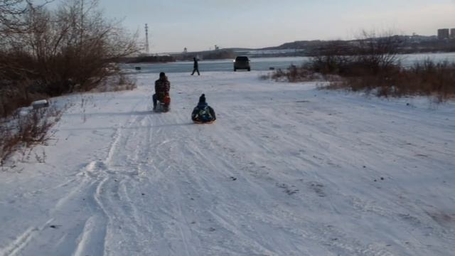 Самодельный снегоход из бензопилы Урал смотреть онлайн
