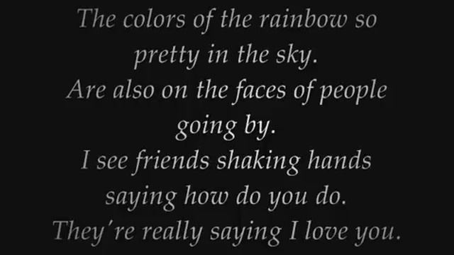 Louis Armstrong - What A Wonderful World (Lyrics) смотреть онлайн
