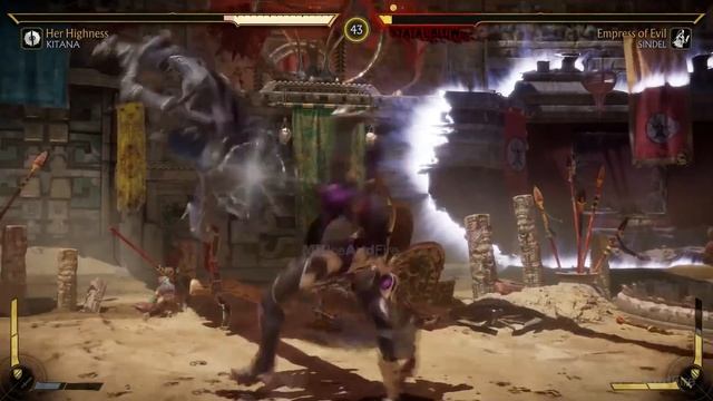 Mortal Kombat 11 Sindel Vs Kitana Gameplay Very Hard Difficulty MK11