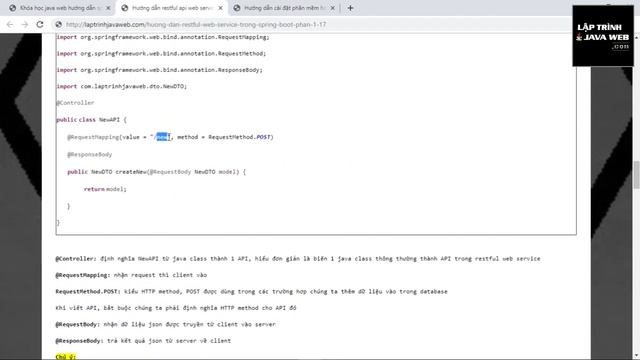 Restful api web service trong java web spring boot spring framework phần 1 смотреть онлайн